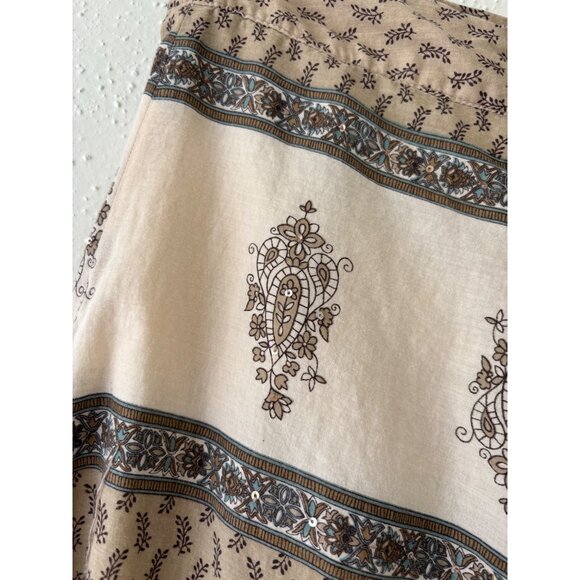 New York & Company  Paisley Sequined A-Line Skirt Size 6 Bohemian Gipsy - Picture 14 of 15